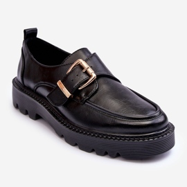 Vinceza Ballerine In Pelle Con Fibbia, Nero Meara 1
