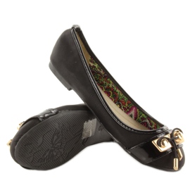 Ballerine accessori dorati Y20-21B Nero 1