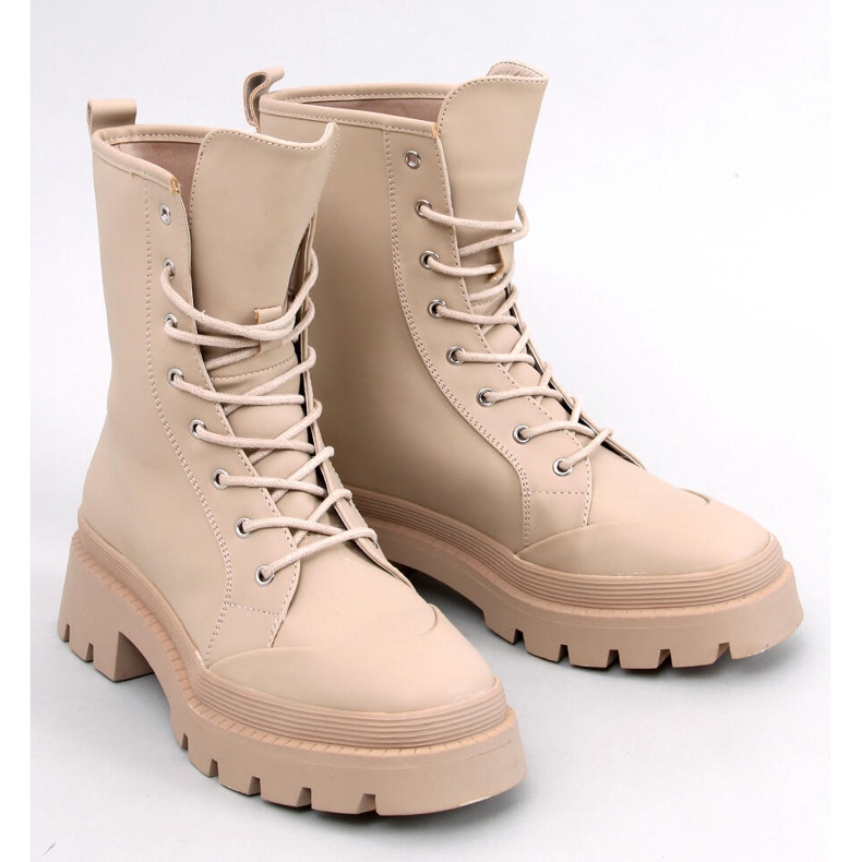 Parsons Stivali da lavoro stringati beige 1