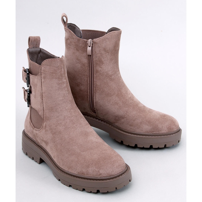 Stivaletti Lanier in camoscio tortora beige 1