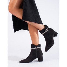 Stivaletti da donna Shelovet classici in camoscio nero 1