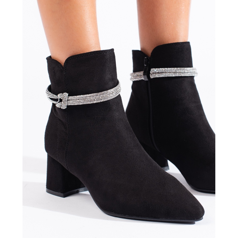 Stivaletti da donna Shelovet classici in camoscio nero 2