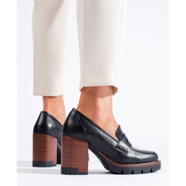 Eleganti scarpe nere con tacco da donna di Shelovet nero 2