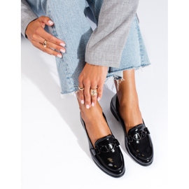 Signori Shelovet da donna in vernice nera nero 1
