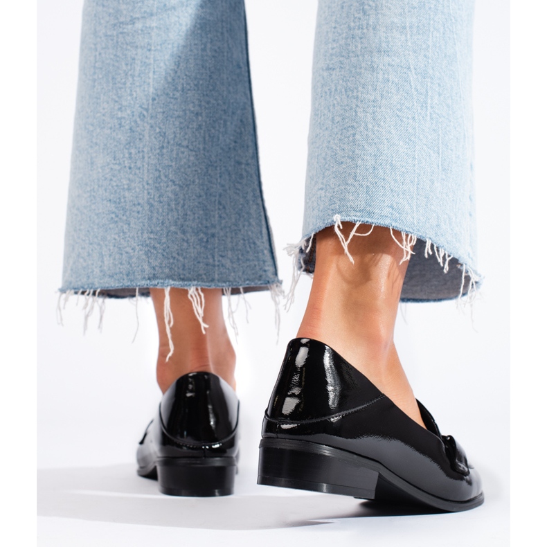 Signori Shelovet da donna in vernice nera nero 2