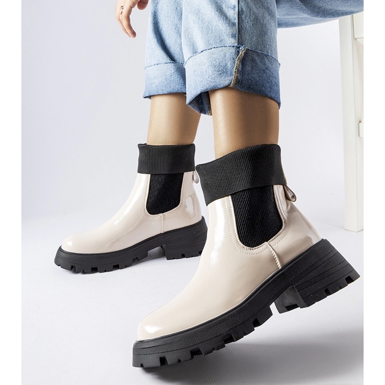 Stivali da lavoro slip-on beige di Breolungi 2