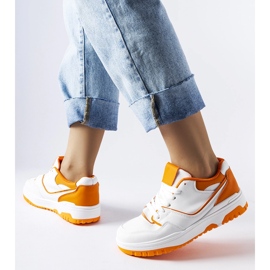 Inna Sneakers Barrette bianche e arancioni bianco 1