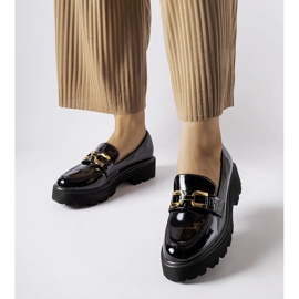Inna Scarpe Clay in vernice nera nero 1