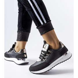 Sneakers nere con decorazione Frum argento nero 1