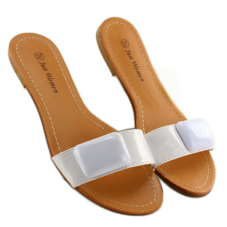 Ciabatte con cintura 8293-60 Bianco 2