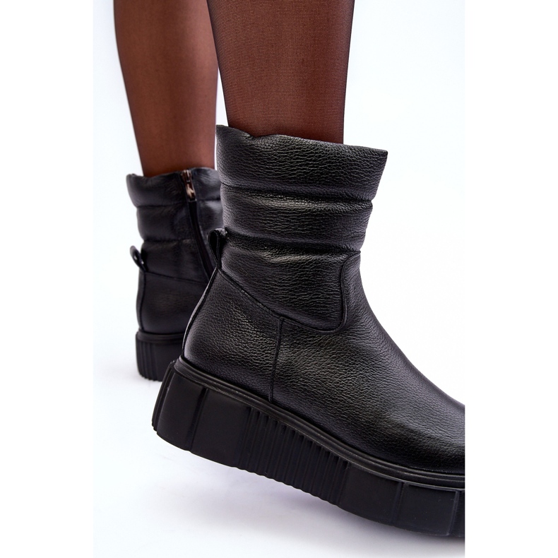 Stivali con plateau da donna in pelle Lemar Suam Neri nero 1