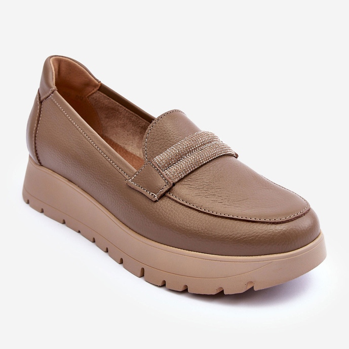 Scarpe Platform In Pelle Con Decorazione, Beige Lemar Lehira 1