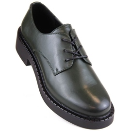 Scarpe stringate Sergio Leone W SK416B, verdi nero 1