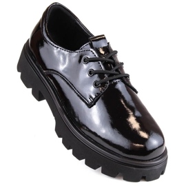 Filippo W PAW465 scarpe stringate in vernice nera nero 1