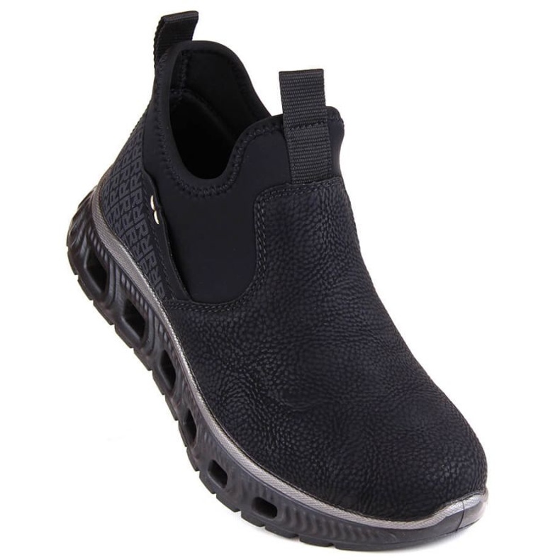 Rieker W RKR616 comodi stivaletti slip-on, neri nero 1