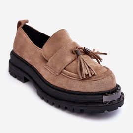 PS1 Scarpe in pelle scamosciata, Mocassini da donna beige Ramvli 1
