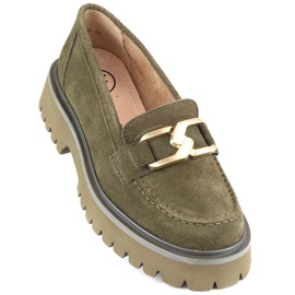 Filippo W PAW459B scarpe platform in pelle scamosciata, verde 1