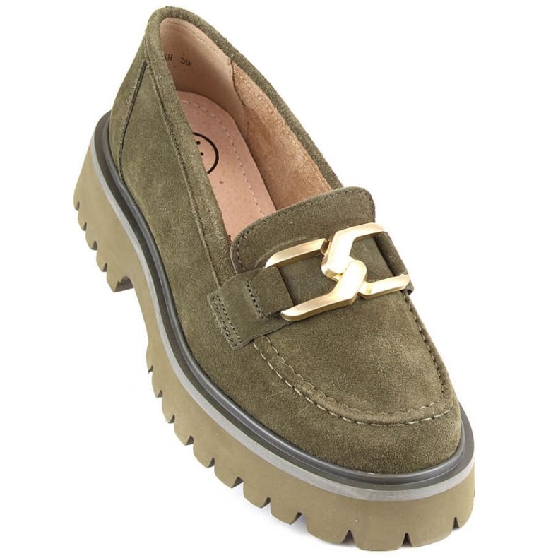 Filippo W PAW459B scarpe platform in pelle scamosciata, verde 1