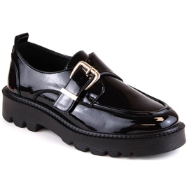 Scarpe laccate con fibbia Vinceza W JAN237B, nere nero 2