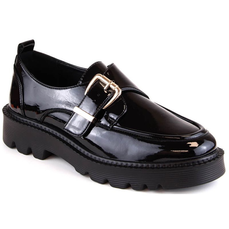 Scarpe laccate con fibbia Vinceza W JAN237B, nere nero 2
