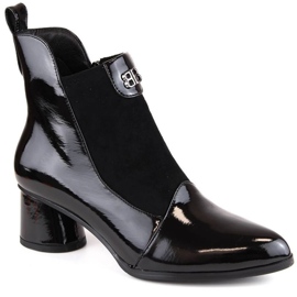 D&amp;A S.Barski Premium Collection W OLI232A stivaletti neri con tacco alto nero 1