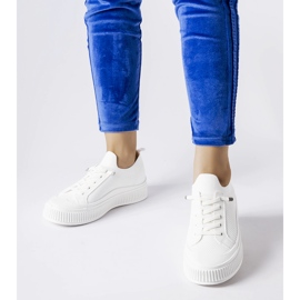 Sneakers slip on bianche di Callimaco bianco 1