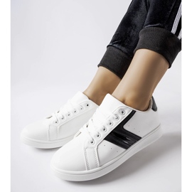 Sneakers bianche con inserti Rizzo neri bianco 2