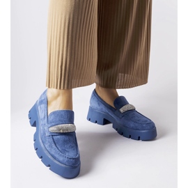 Mocassini blu con strass Macario 2