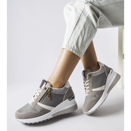 Inna Sneakers con zeppa Ashland grigie grigio 1