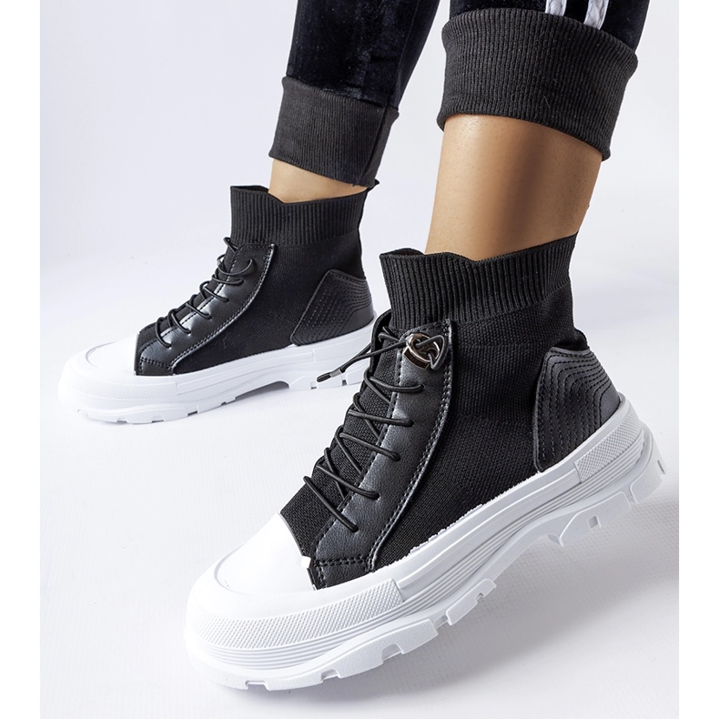 Inna Sneaker Fredo a calzino alto nere nero 1