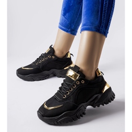 Inna Sneaker nere con accento Lodgeville dorato nero 2