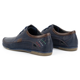 Olivier Scarpe uomo traforate 563 blu navy 5