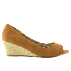 Zeppe espadrillas Ls-141 cammello marrone 2