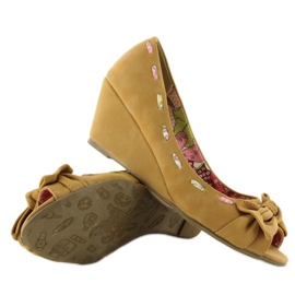 Pompe zeppe 77-79 cammello marrone 2