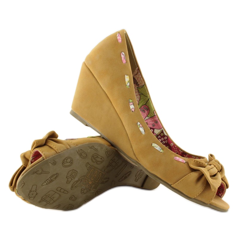 Pompe zeppe 77-79 cammello marrone 2