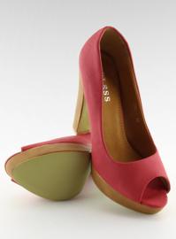 Décolleté rosse 2521-1 con tacco largo 2