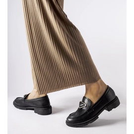 Mocassini neri decorati con strass Marsilus nero 2