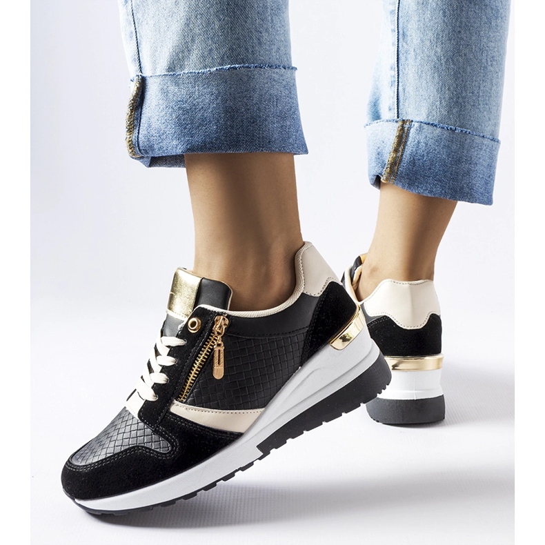 Sneakers con zeppa Ashland nere nero 1
