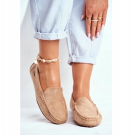 Evento Mocassini Donna Camoscio Beige Morreno 1