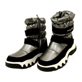 Doposci Impermeabili Per Bambini Miss Evento 23Dz23-6578 Grigio-Nero 3