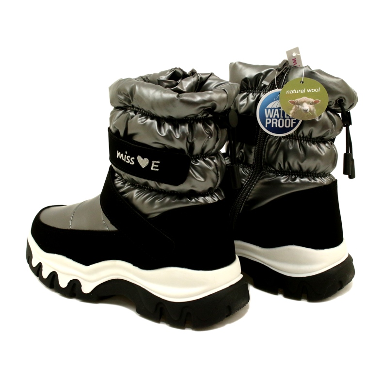 Doposci Impermeabili Per Bambini Miss Evento 23Dz23-6578 Grigio-Nero 6