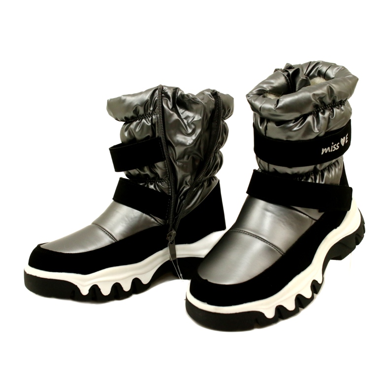 Doposci Impermeabili Per Bambini Miss Evento 23Dz23-6578 Grigio-Nero 4