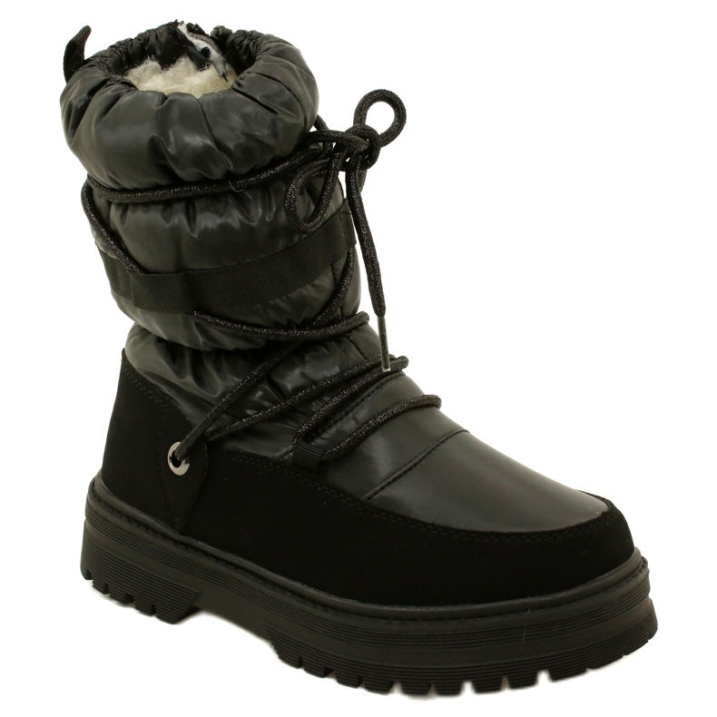 Stivali da neve per ragazze impermeabili Miss Evento 23DZ23-6585 Black nero 1