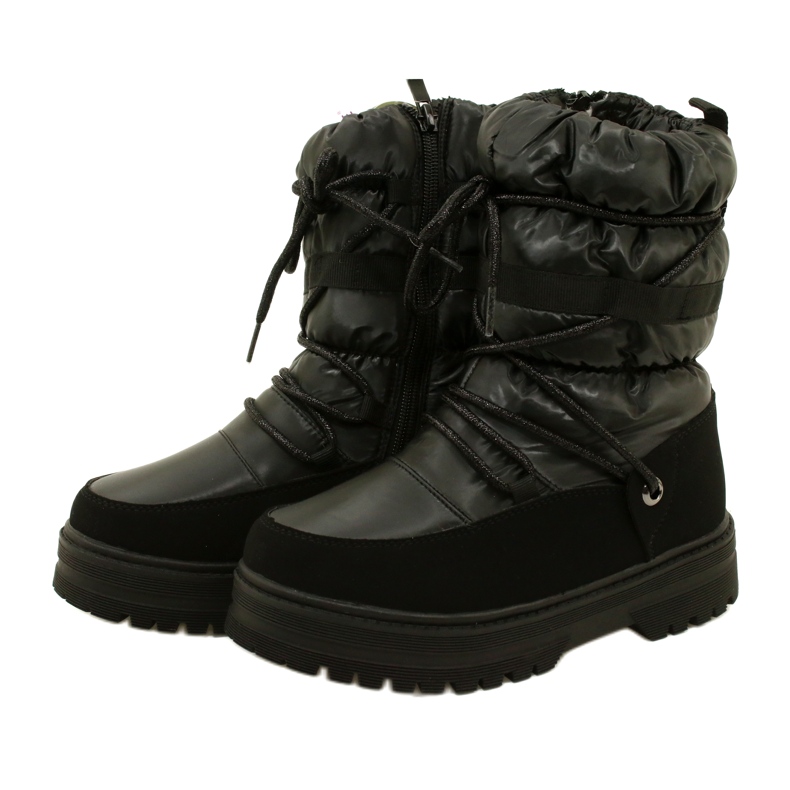 Stivali da neve per ragazze impermeabili Miss Evento 23DZ23-6585 Black nero 3