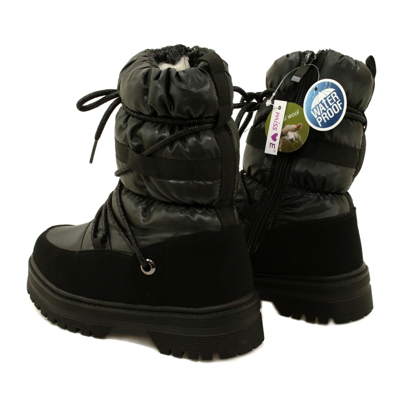 Stivali da neve per ragazze impermeabili Miss Evento 23DZ23-6585 Black nero 5
