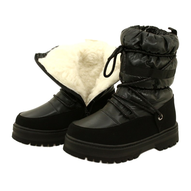 Stivali da neve per ragazze impermeabili Miss Evento 23DZ23-6585 Black nero 4