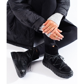 Doposci da donna Vinceza in pelle nera nero 1