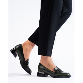 Scarpe Shelovet da donna verde scuro 1