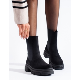 Stivaletti Shelovet in camoscio nero 1