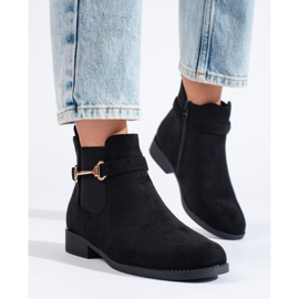 Stivali da donna in camoscio nero Shelovet 1